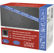 Guirlande lumineuse Konstsmide avec LED blanc chaud, câble noir, détecteur et minuteur pour l''extérieur, emballage