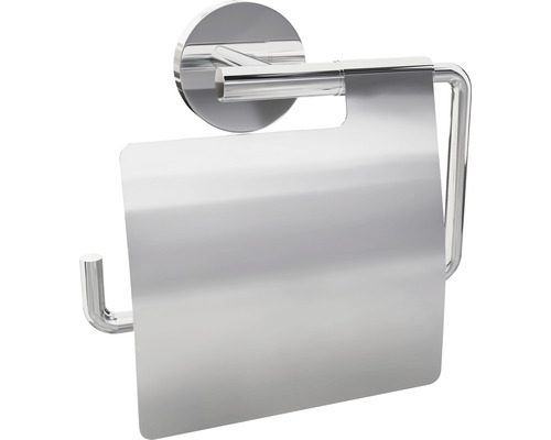Dérouleur de papier toilette REIKA Saku avec couvercle chrome brillant 81004240 Porte-papier toilette avec couvercle