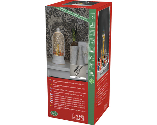 Emballage d''un éclairage intérieur décoratif avec figurines rotatives, LED et minuterie