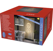 Emballage d''une guirlande lumineuse LED pour décoration avec 400 lumières blanc chaud et câble noir de Konstsmide
