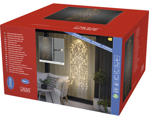 Emballage d''une guirlande lumineuse décorative LED Konstsmide avec 900 lampes