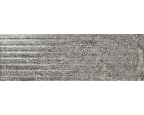 Steingut Dekorfliese Slats Ontario coal 33,3 x 100 cm