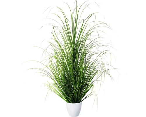 Plante artificielle buisson d'herbe en pot h 90 cm vert