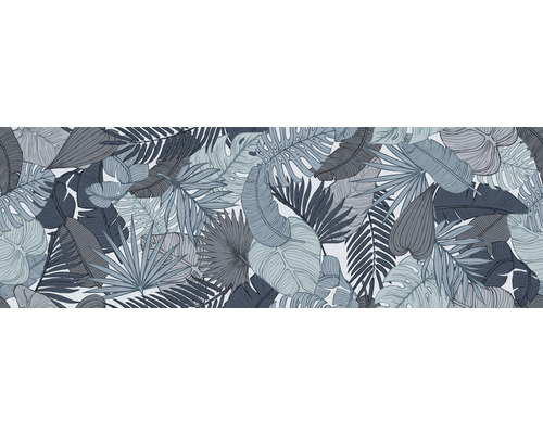 Carrelage décoratif en grès Fleurs Paris ciel 30 x 90 cm