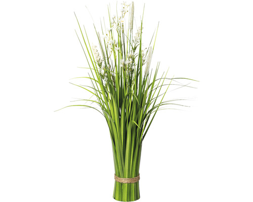 Plante artificielle bouquet d'herbes hautes h 64 cm blanc