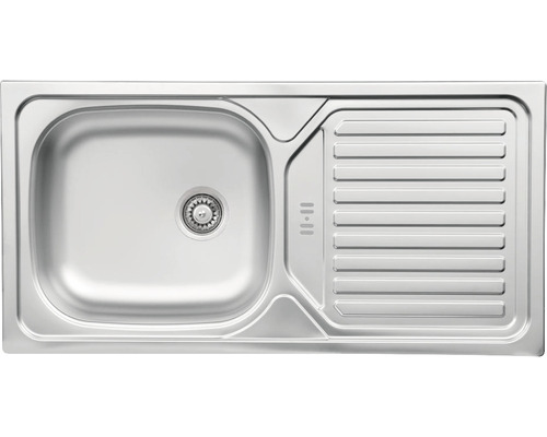 Évier en acier inoxydable avec égouttoir