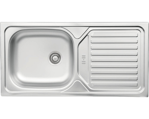 Évier en acier inoxydable avec égouttoir