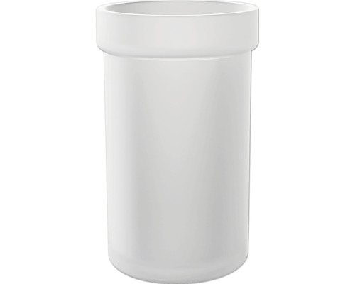 REIKA Ersatzglas SAKU für REIKA Zahnputzbecher oder REIKA Seifenspender weiss matt Weisser Pflanztopf aus Kunststoff