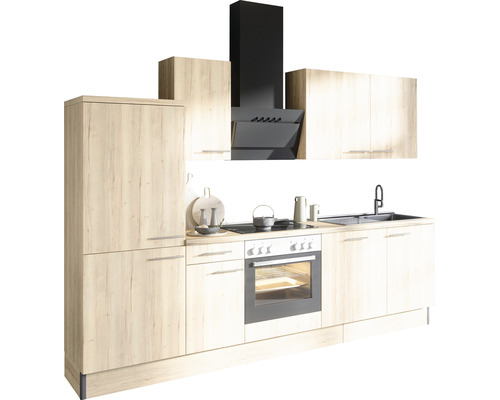 Cuisine complète sans appareils Optifit OPTIkoncept Erik290 chêne sauvage largeur 270 cm KCER 2748OE-8+