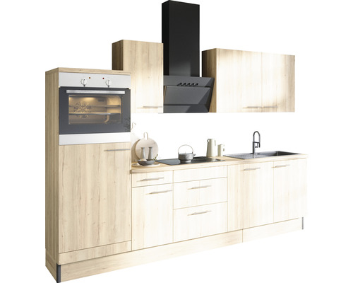 Cuisine équipée avec four et hotte aspirante