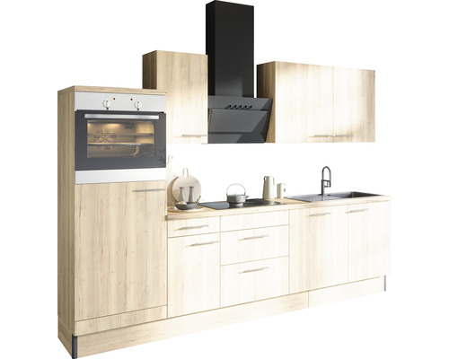 Cuisine complète sans appareils Optifit OPTIkoncept Erik290 chêne sauvage largeur 270 cm KCER 2768OE-8+