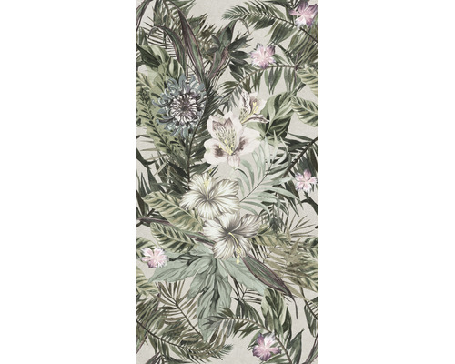 Tapete mit Blumen- und Blättermuster