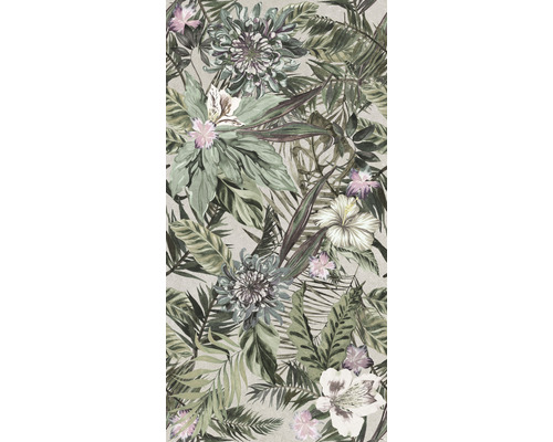 Tapete mit Blumen- und Blättermuster