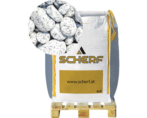 Gravier de granite sel&poivre 15-25 mm 1000 kg Bigbag Sac de gravier décoratif sur une palette