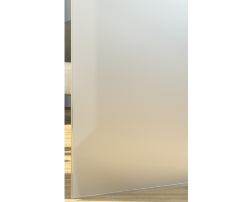 Milchglasfolie auf einer Glasscheibe