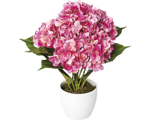 Kunstpflanze Hortensienstamm H 63 cm pink