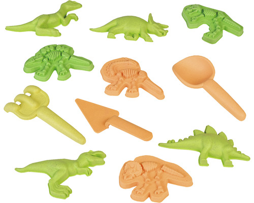 Kit de jeu de sable Happy People bio 11 pièces dinosaures