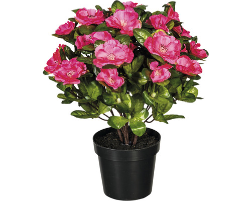 Plante artificielle Azalée H 32 cm rose