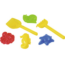 Set de jouets de sable avec pelle, râteau et différentes formes d''animaux