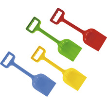 Pelles en plastique de quatre couleurs pour le bac à sable