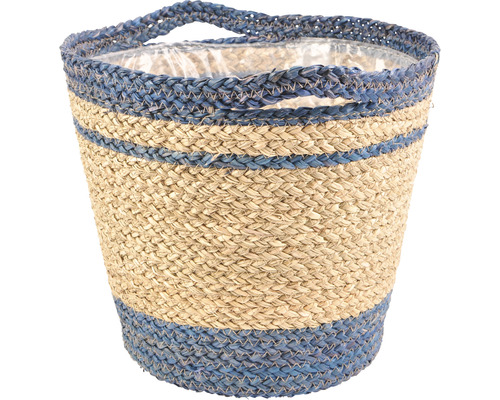 Cache-pot en jonc de mer avec poignées