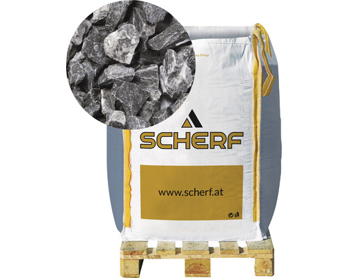 Marbre concassé noir-blanc 16-25 mm 1000 kg Bigbag Logo Scherf, sac de gravillons décoratifs sur palette