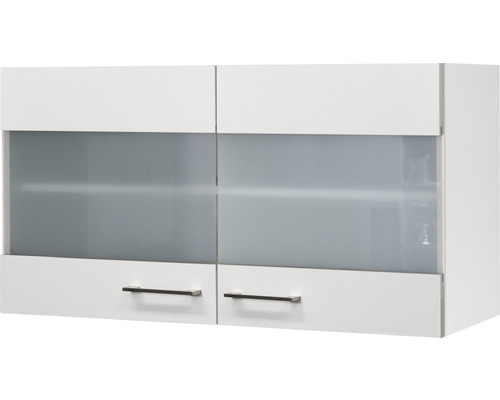 Hängeschrank mit Glastür Flex Well Varo BxTxH 100x32x54.8 cm weiss