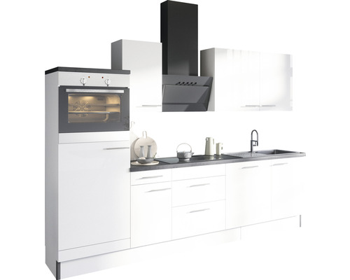 Cuisine complète sans appareils Optifit OPTIkoncept Rurik986 blanc largeur 270 cm KCRU 2768OE-8+