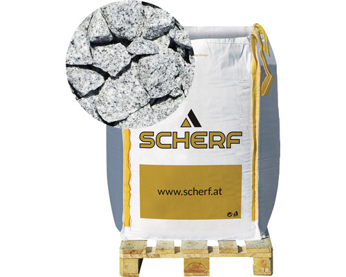 Gravillons de granite sel & poivre 16-25 mm 1000 kg Bigbag Sac de gravillons décoratifs en granit sur palette