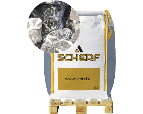 Marmorbruch Grau-Weiss 50-100 mm 1000 kg Bigbag Big Bag Ziersteine auf Palette