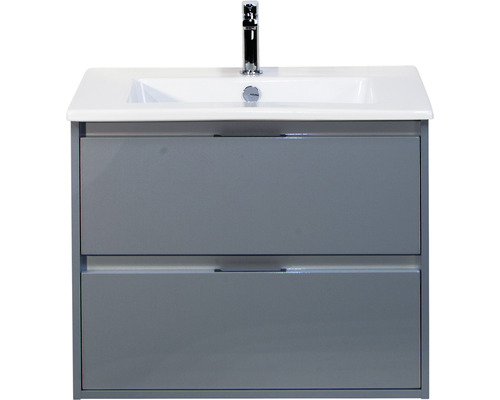 Ensemble de meubles de salle de bains Porto 70 cm céramique lavabo Slim meuble bas ice green