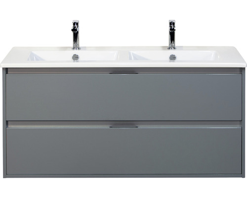 Ensemble de meubles de salle de bains Porto 120 cm céramique lavabo Slim 2 tiroirs meuble bas ice green
