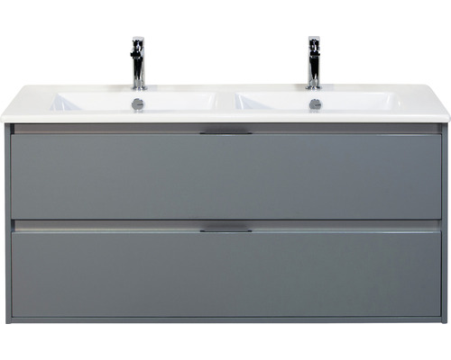 Ensemble de meubles de salle de bains Porto 120 cm 2 tiroirs lavabo en céramique avec miroir ice green