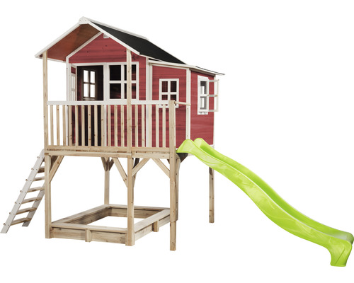 Spielhaus mit Rutsche und Sandkasten für den Garten