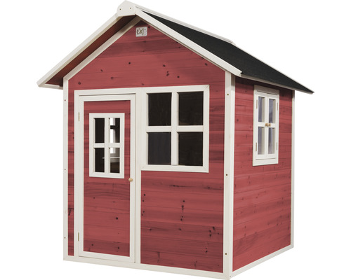 Cabane de jeux EXIT Loft 100 en bois rouge