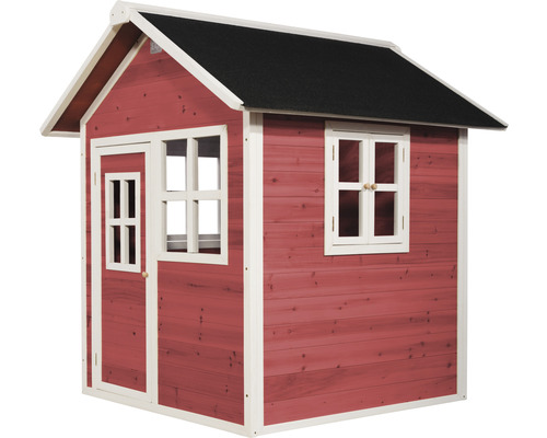 Maisonnette en bois avec porte et fenêtres