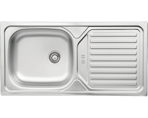 Évier en acier inoxydable avec égouttoir