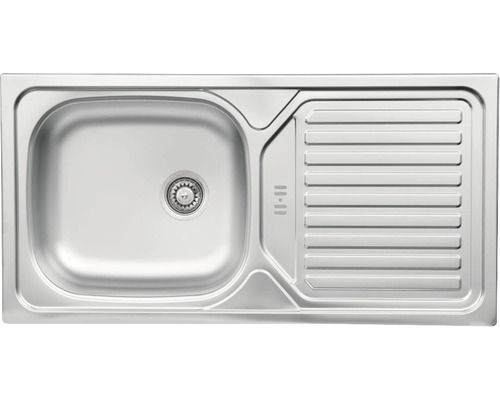 Évier en acier inoxydable avec égouttoir
