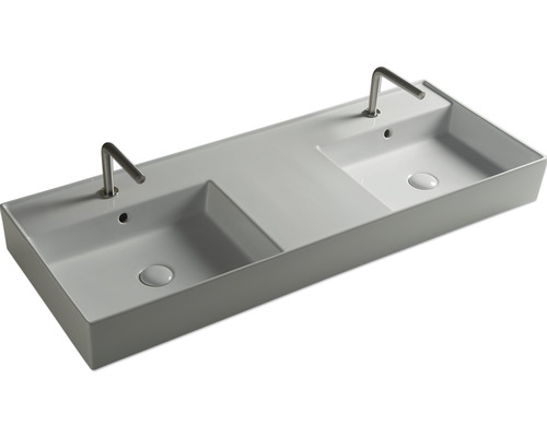 Double vasque avec deux robinets