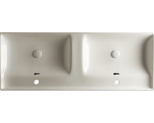 Vasque double en céramique avec deux cuves