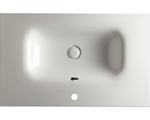 Waschtisch aus Keramik mit Ablauf