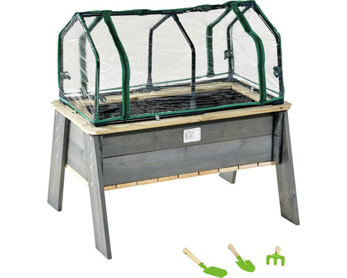 Jardinière surélevée pour enfants EXIT L + recouvrement L + outils de jardin Jardinière surélevée avec serre et outils de jardinage