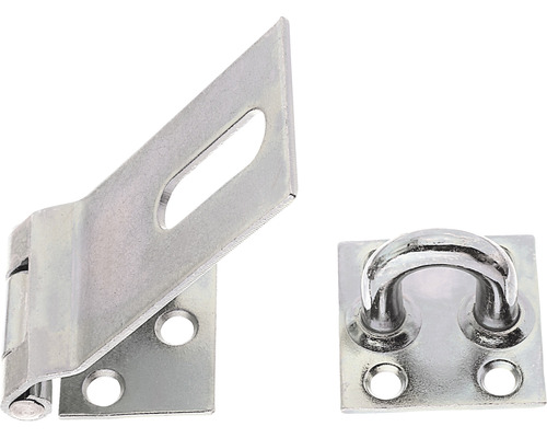 Moraillon de sécurité lourd 85 x 38 x 40 mm galvanisé, passivation couche épaisse Verrou métallique avec oeillet