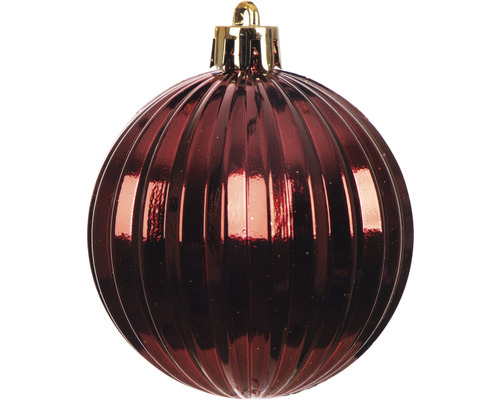 Boule de Noël rainurée en plastique
