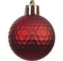 Boule de Noël rouge avec motif