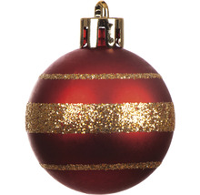 Boule de Noël avec des rayures scintillantes