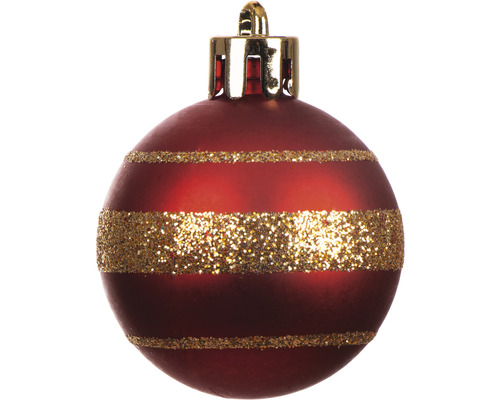 Boule de Noël avec des rayures scintillantes