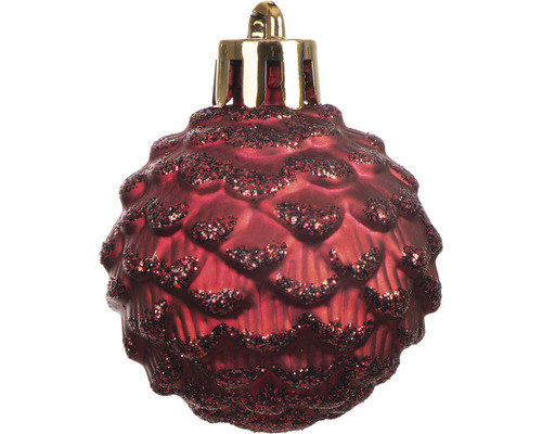 Boule de Noël avec motif écailles et suspension