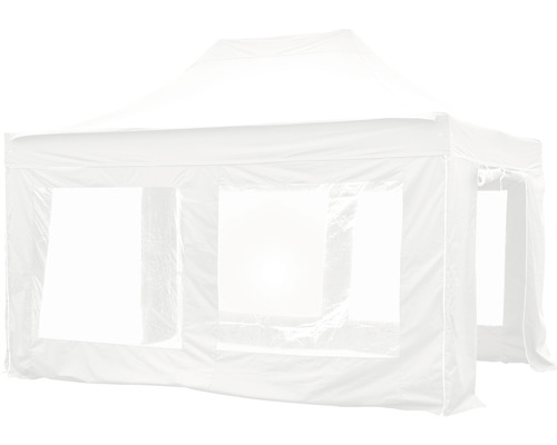 Tente de réception blanche avec fenêtres