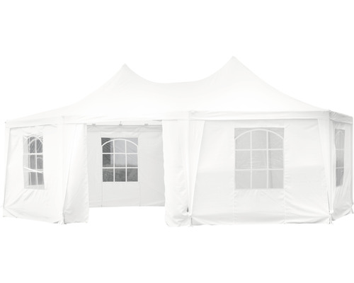 Tente de réception blanche avec fenêtres